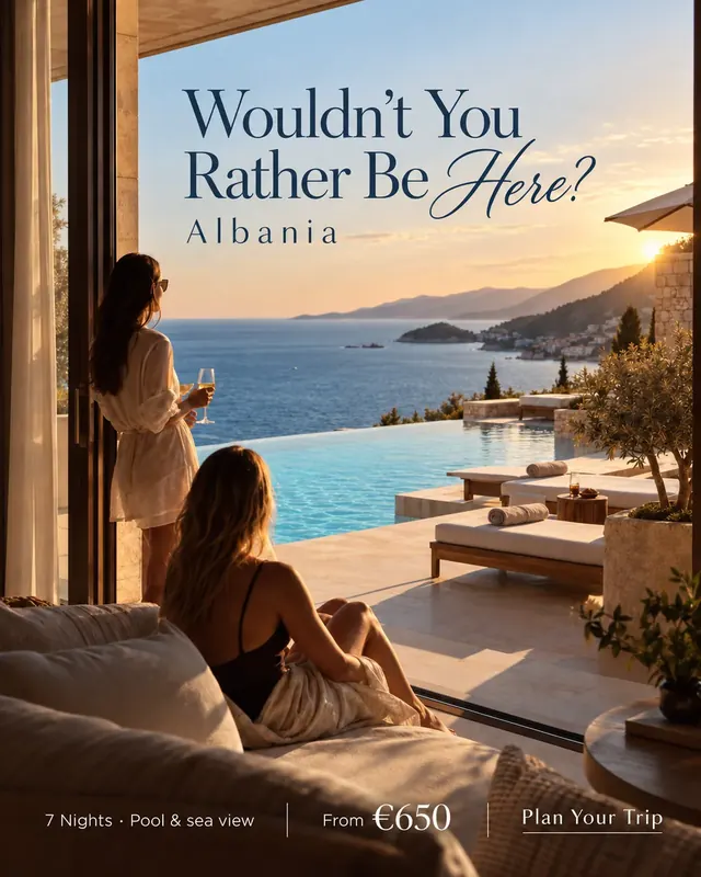 An ad for Albania