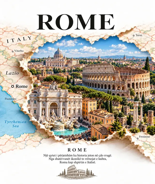 An ad the agency liked, Ohrid, and its own ad made in the same style, Rome