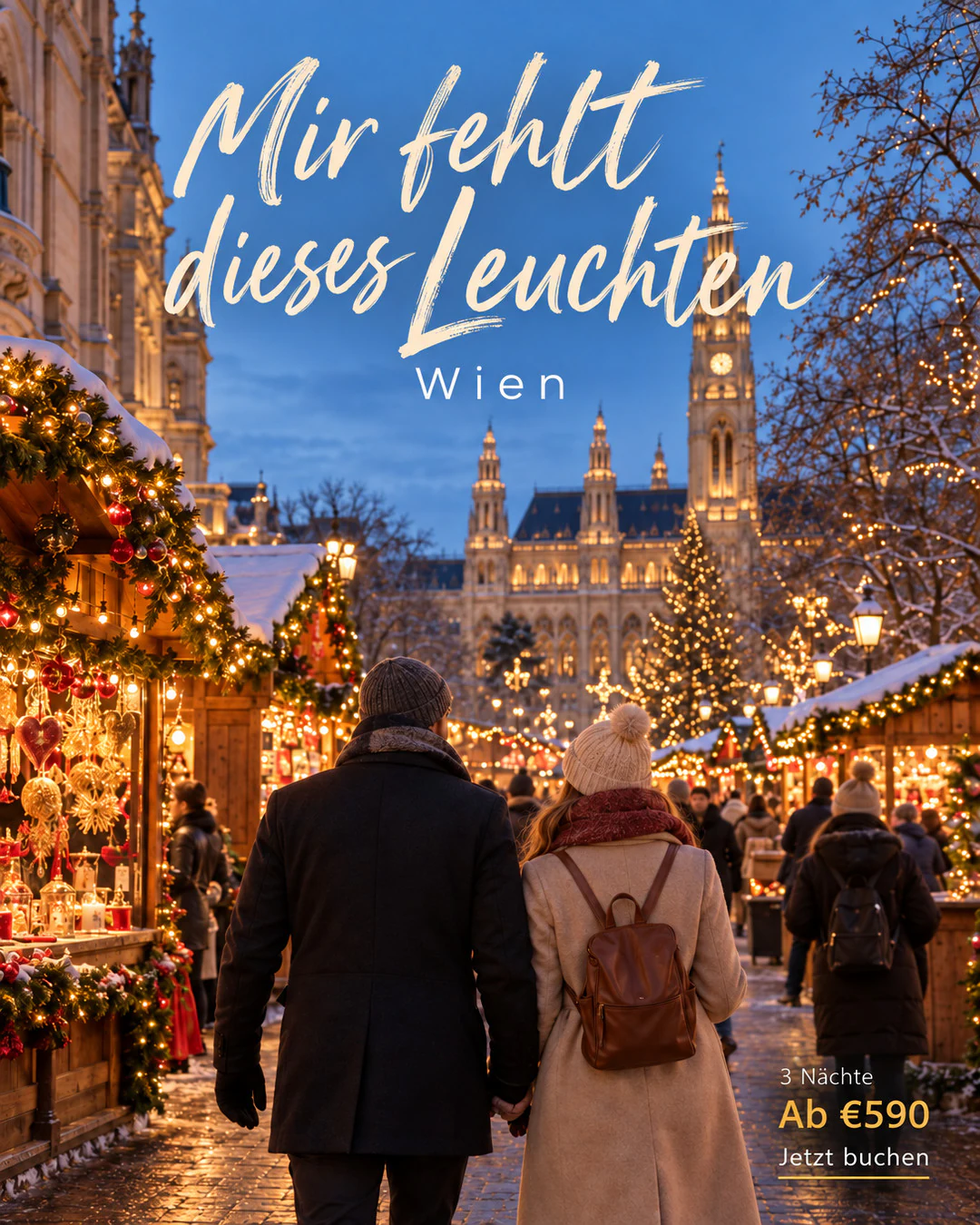Christmas markets in Vienna: an ad made by TourixAI